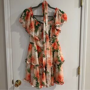 Vici floral flounce a-line ruffle dress